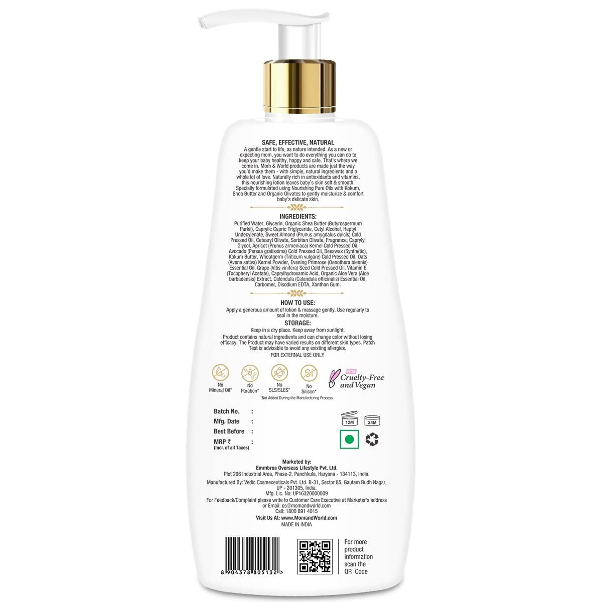 Mom & World Baby Nourishing Lotion - Distacart