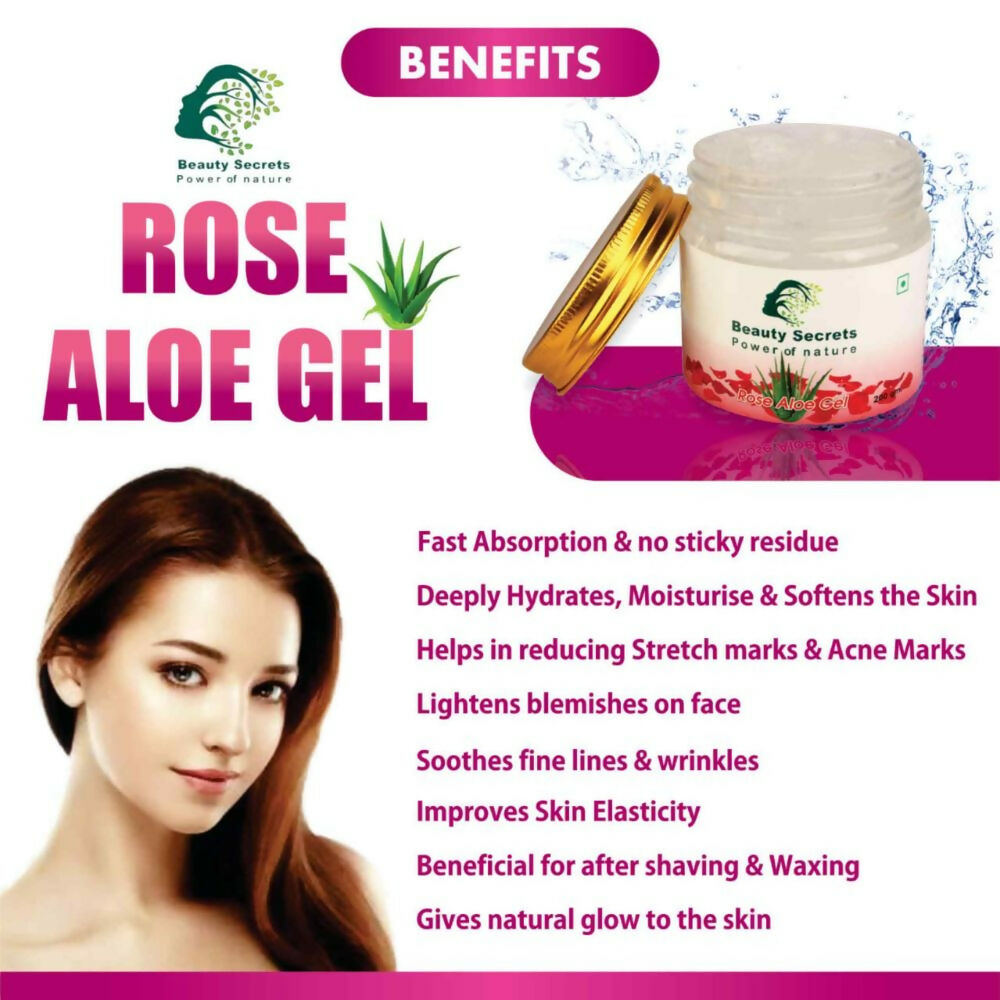 Beauty Secrets Pure Aloe Vera Gel for Face and Body - Distacart