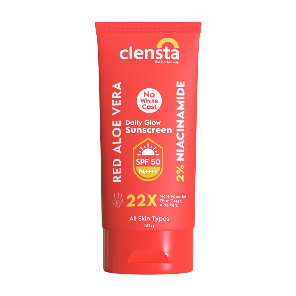 Buy Clensta Red Aloe Vera Daily Glow Sunscreen Spf 50 Online At Best