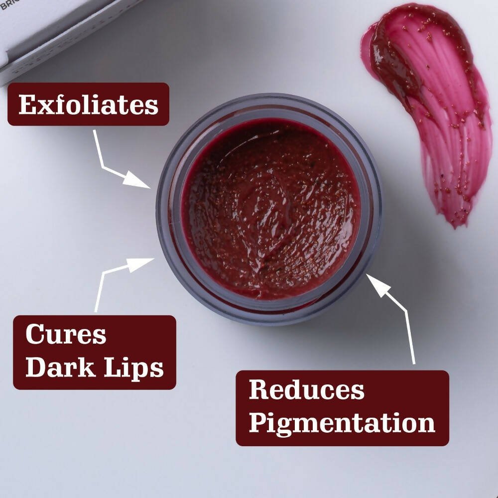 Aravi Organic Beetroot Lip Lightening Scrub Balm - Distacart