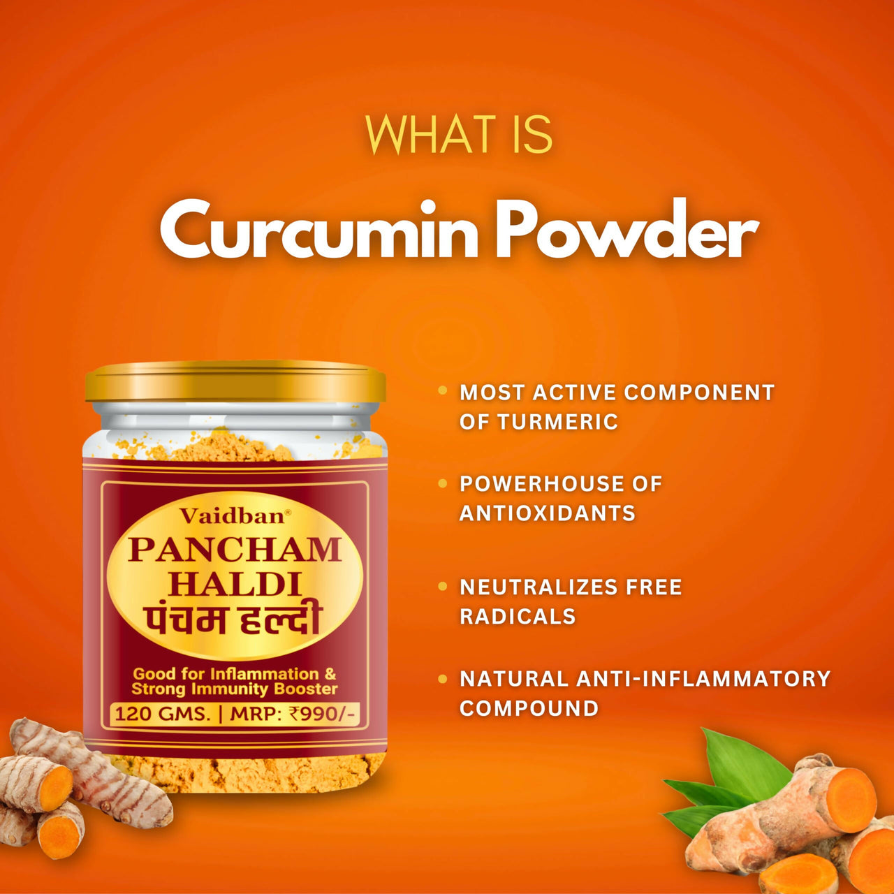 Vaidban Pancham Haldi (Organic Haldi Powder)