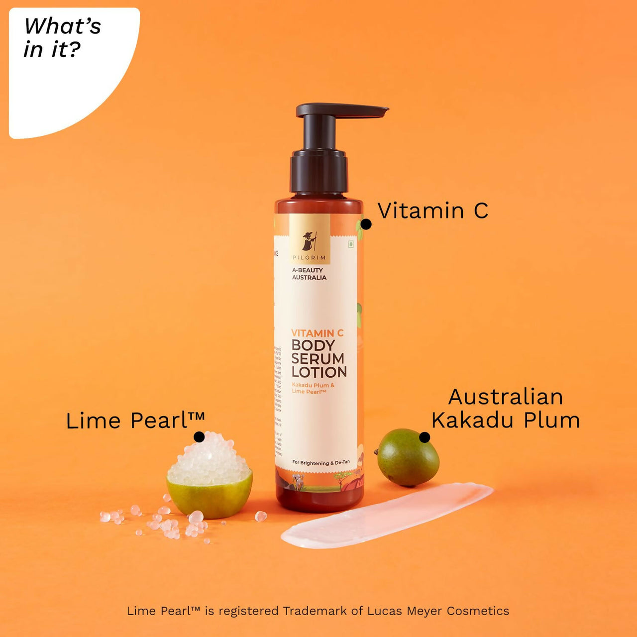 Pilgrim Australian Vitamin C Body Serum Lotion with Kakadu Plum & Lime Pearl, Fades Dark Spots & Evens Skin Tone For Brightening & Detan - Distacart