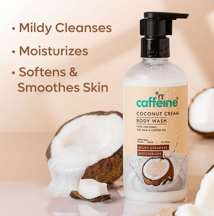 mCaffeine Coconut Cream Body Wash - Mildy Cleanses & Moisturizes