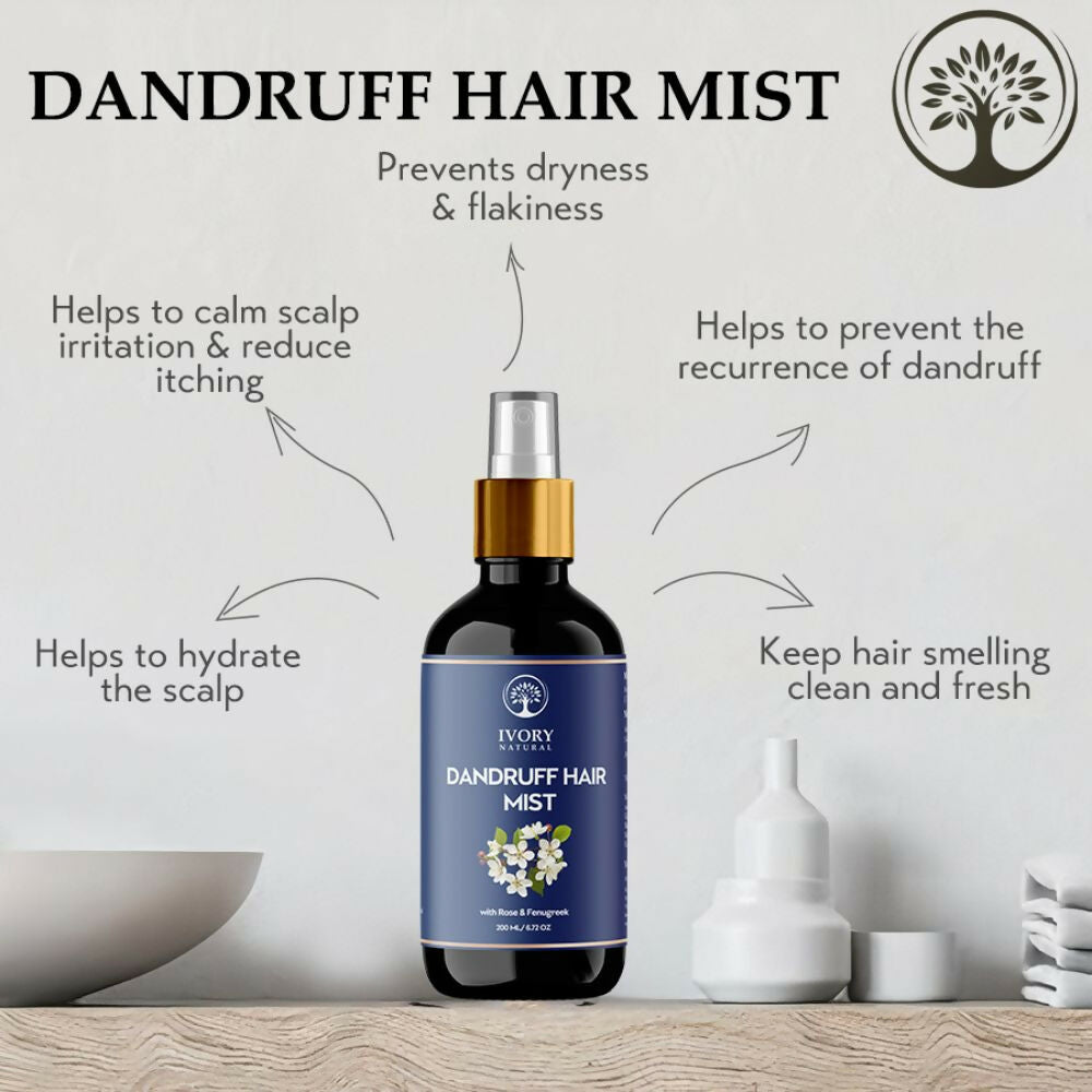 Ivory Natural Dandruff Hair Mist For Flake-Free Confidence And Silky Smooth Hair - Distacart