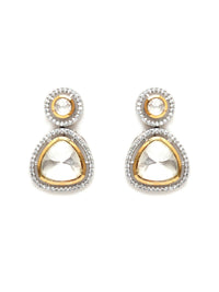 Thumbnail for Kundan Earrings (silver) - Ruby Raang - Distacart