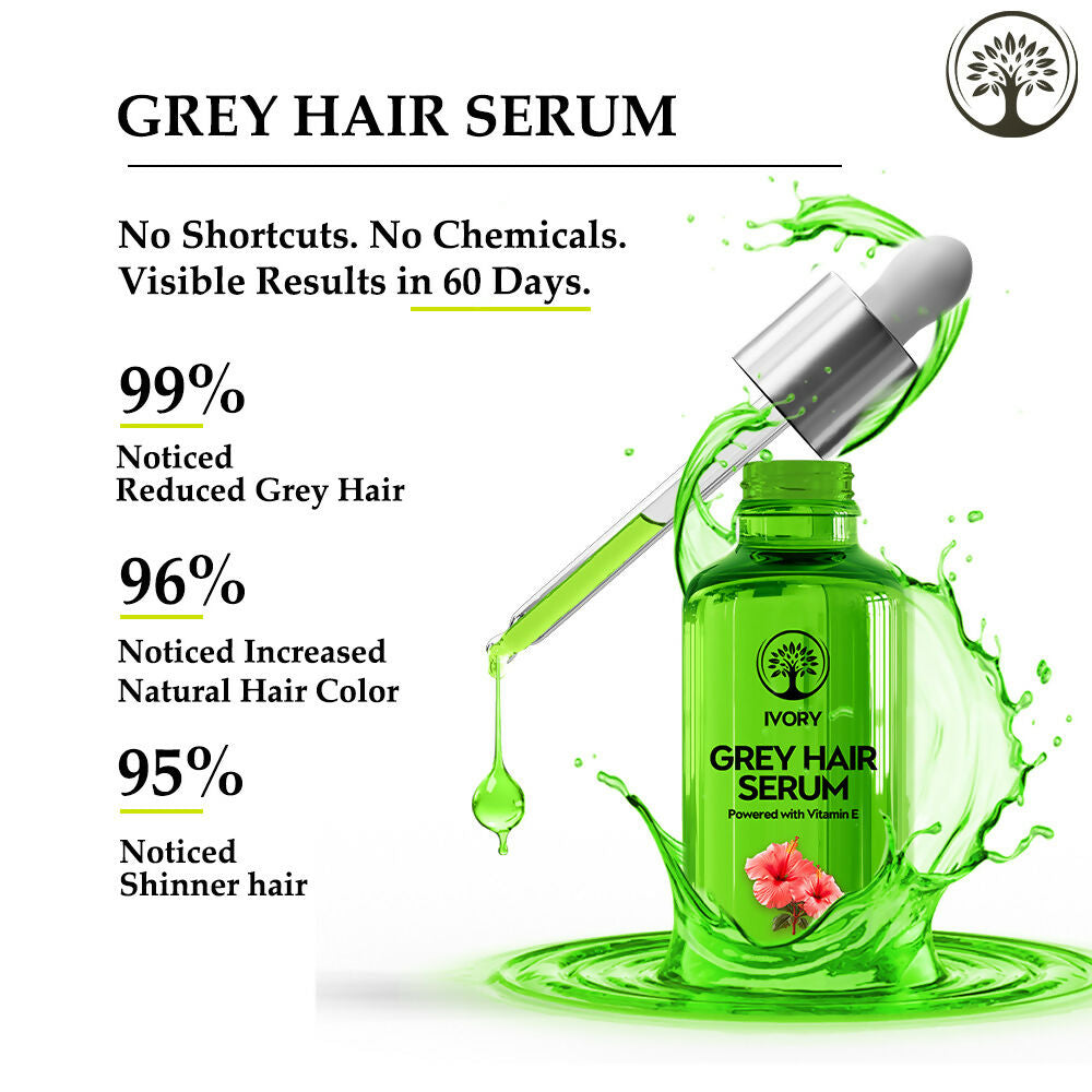 Ivory Natural Grey Hair Serum - Restore Natural Hair Color - Distacart