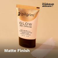 Thumbnail for Pilgrim Glow BB Cream SPF 50 PA++++ Instant Spot Coverage Matte Finish Vitamin C Infused - Beige Glow - Distacart
