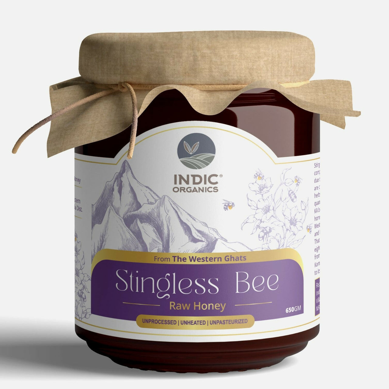 Indic Organics Small Stingless Bee Raw Honey from Western Ghats - Distacart