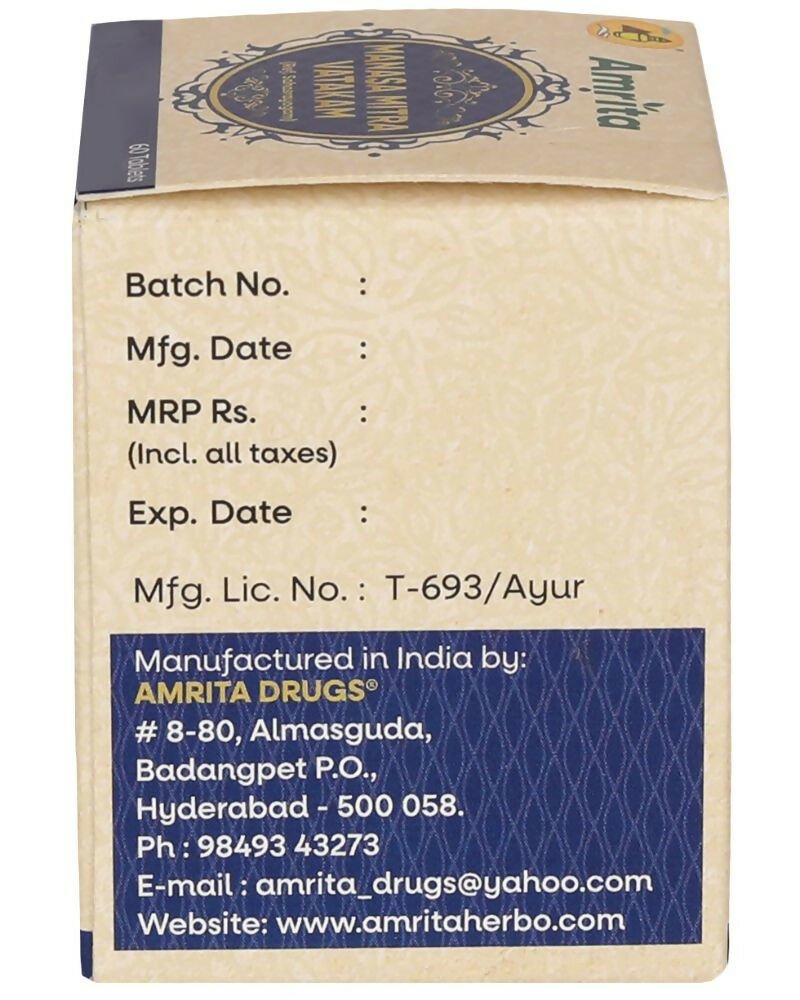 Amrita Manasa Mitra Vatakam Tablets - Distacart