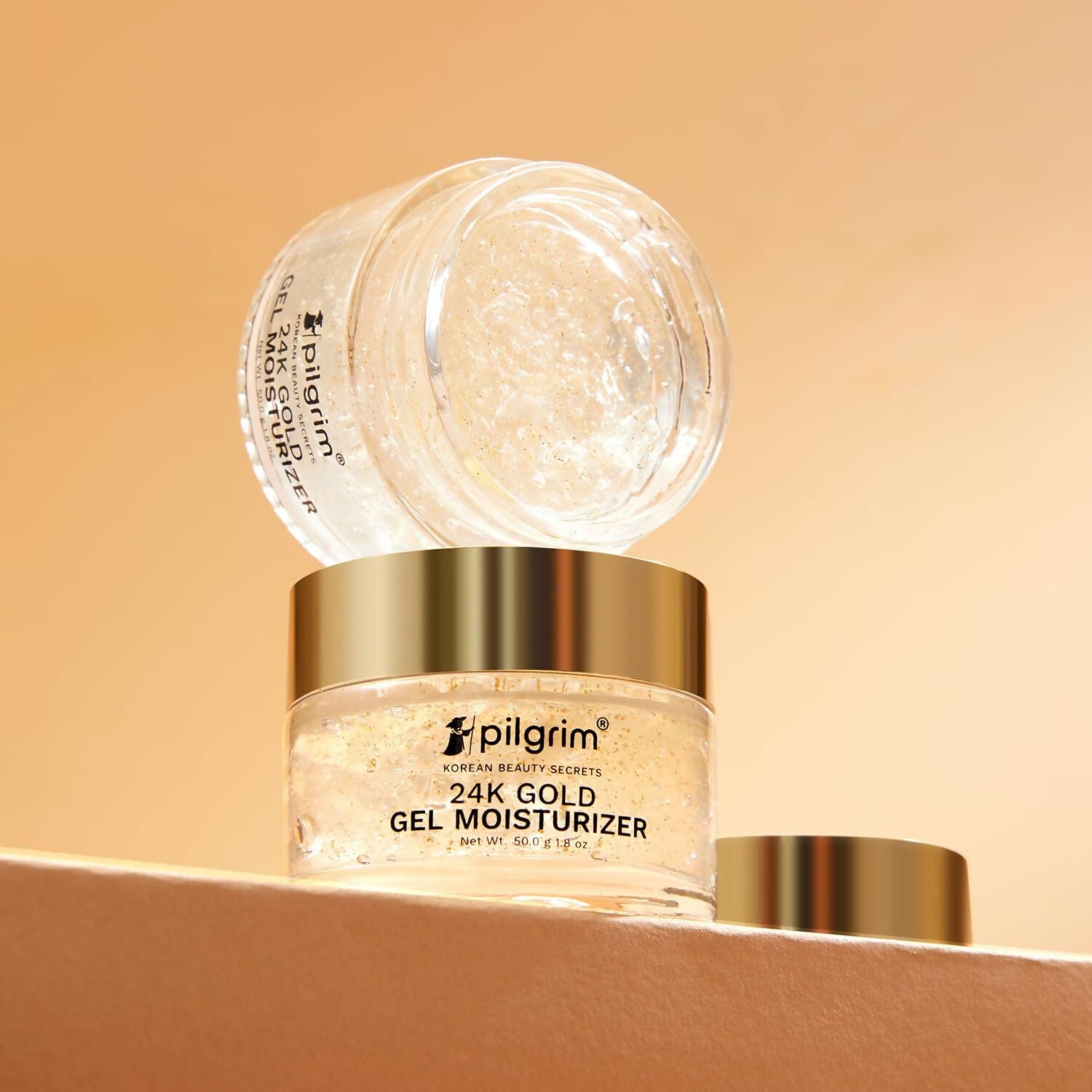 Pilgrim 24k Gold Gel Moisturizer, Reduces Dark Spots, Gives Luxurious Glow, Non-greasy - Distacart