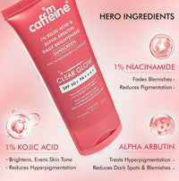 Thumbnail for mCaffeine Clear Glow 1% Kojic Acid, Alpha Arbutin Daily Brightening Sunscreen