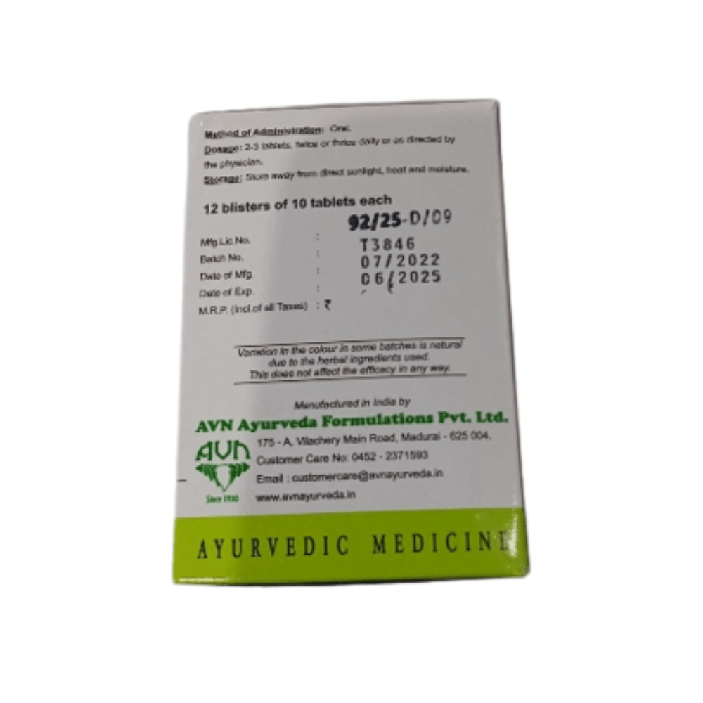 Avn Ayurveda Vasaguluchyadi Kashayam Tablets - Distacart