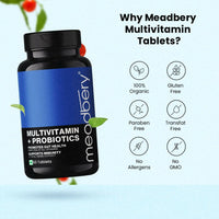 Thumbnail for Meadbery Multivitamin With Probiotics Tablets - Distacart