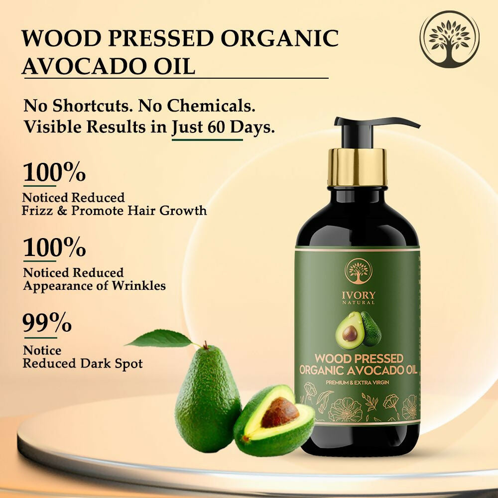 Ivory Natural Wood Pressed Organic Avocado Oil Premium & Extra Virgin