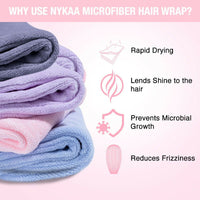 Thumbnail for Nykaa Naturals Microfiber Hair Wrap for Frizz Free & Shiny Hair - Pink - Distacart