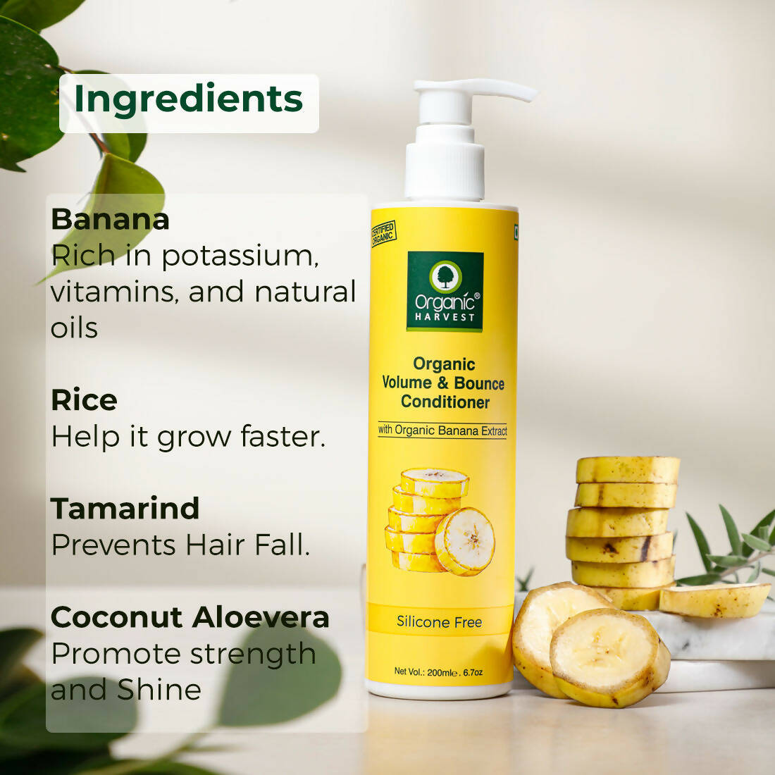 Organic Harvest Organic Volume & Bounce Conditioner With Organic Banana Extract