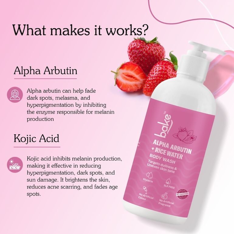 Bake Alpha Arbutin Body Wash - Distacart