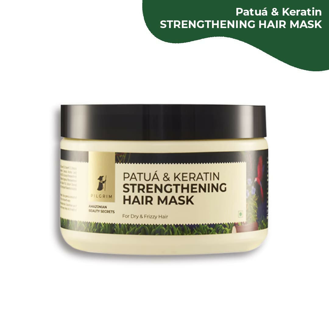 Pilgrim Amazonian Patua & Keratin Strengthening Hair Mask For Dry & Frizzy Hair With Sacha Inchi - Distacart