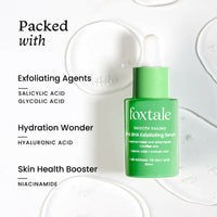 Thumbnail for Foxtale 2% Salicylic Acid AHA BHA Exfoliating Serum with Niacinamide, Fights Acne, Reduces Blackheads & Whiteheads, Reduces Excess Oil & Bumpy Texture