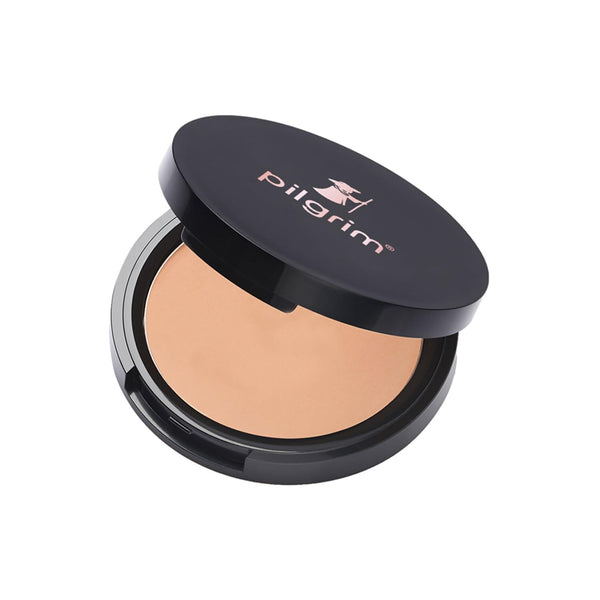 Pilgrim Warm Sand Matte Finish Compact Powder Absorbs Oil, Conceals & Gives Radiant Skin - Distacart