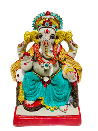 Thumbnail for Eco-Friendly Ganesh Idol Small (Non-Toxic Colors) With Kumkum & Akshat