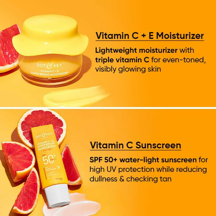 Dot & Key Vitamin C + E CSMS (Cleanser, Serum, Moisturizer, Sunscreen) Routine Combo