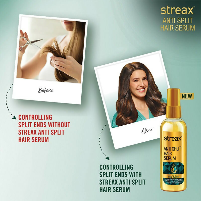 Streax Anti Split Hair Serum With Bio-Elixir - Distacart