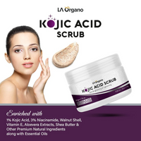 Thumbnail for LA Organo 1% Kojic Acid Skin Lightening & Brightening Face & Body Scrub