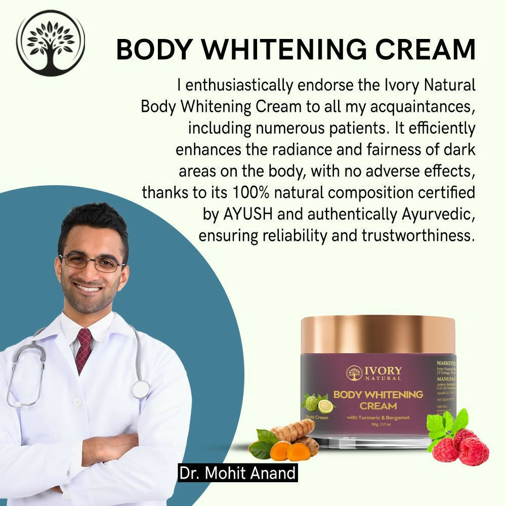 Ivory Natural Body Whitening Cream - Achieve Even Skin Tone And Smooth Texture For A Radiant Glow - Distacart