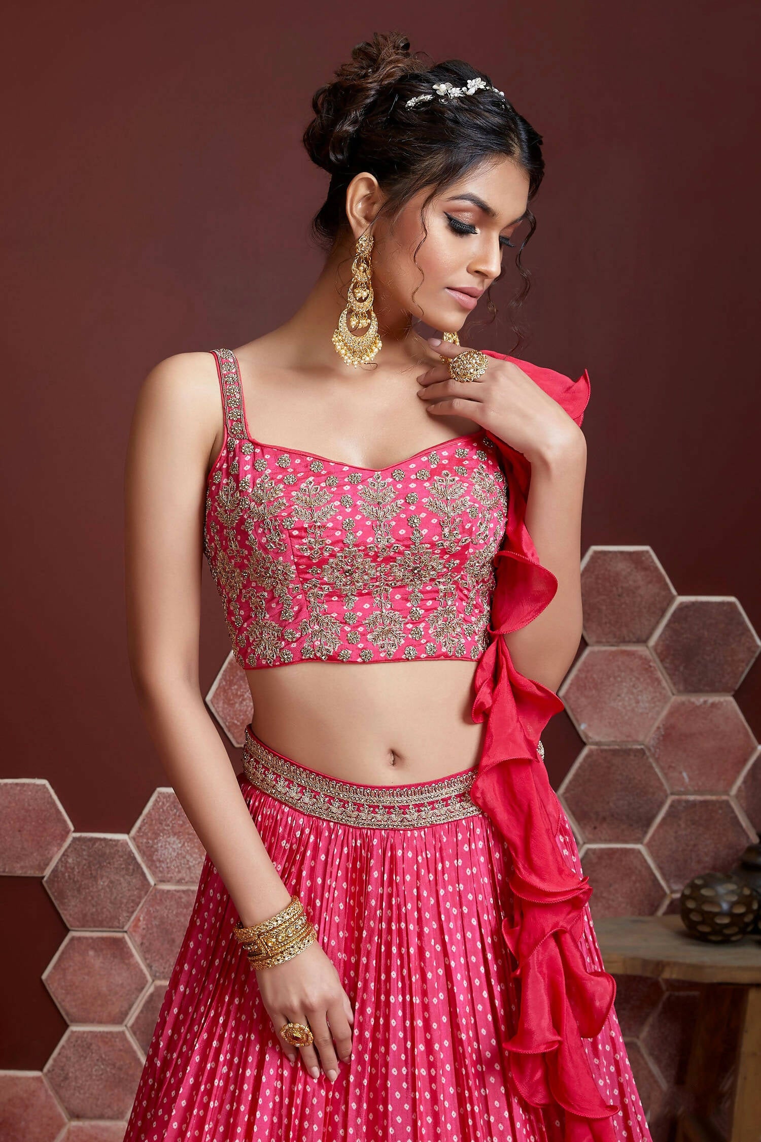 HEAVY 5000 VELVET Semi-Stitched Livewear Ladies Wedding Designer Lehenga,  Size: Free Size at Rs 2149 in Surat