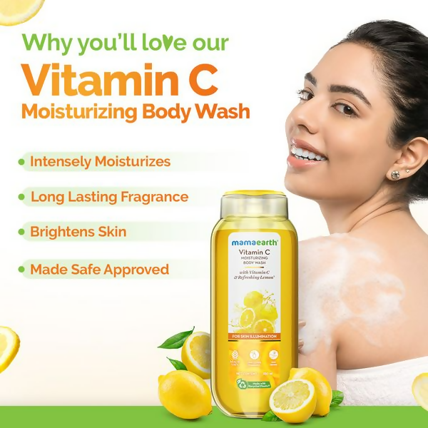 Mamaearth Vitamin C Moisturizing Body Wash with Vitamin C & Refreshing Lemon For Skin Illumination