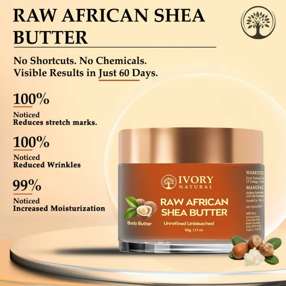 Ivory Natural African Shea Butter Unrefined For Skin and Hair, Rich in Antioxidants and Natural Hydration