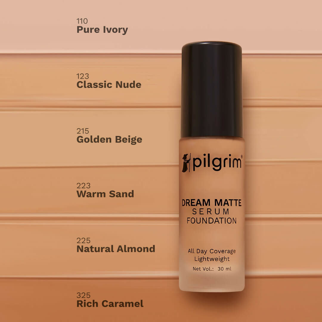 Pilgrim Dream Matte Serum Foundation With Matte & Poreless All Day Coverage Lightweight - Warm Sand - Distacart