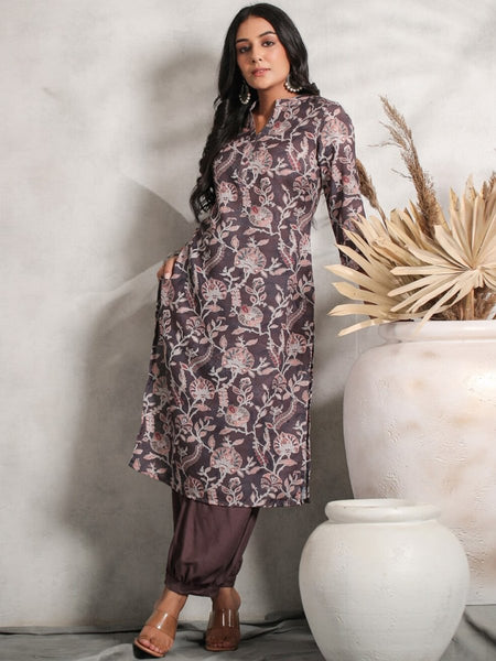 Anubhutee Floral Printed Mandarin Collar Kurta - Distacart