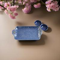 Thumbnail for Collectibles India Flower Bloom Platter with Dip Bowls - Distacart