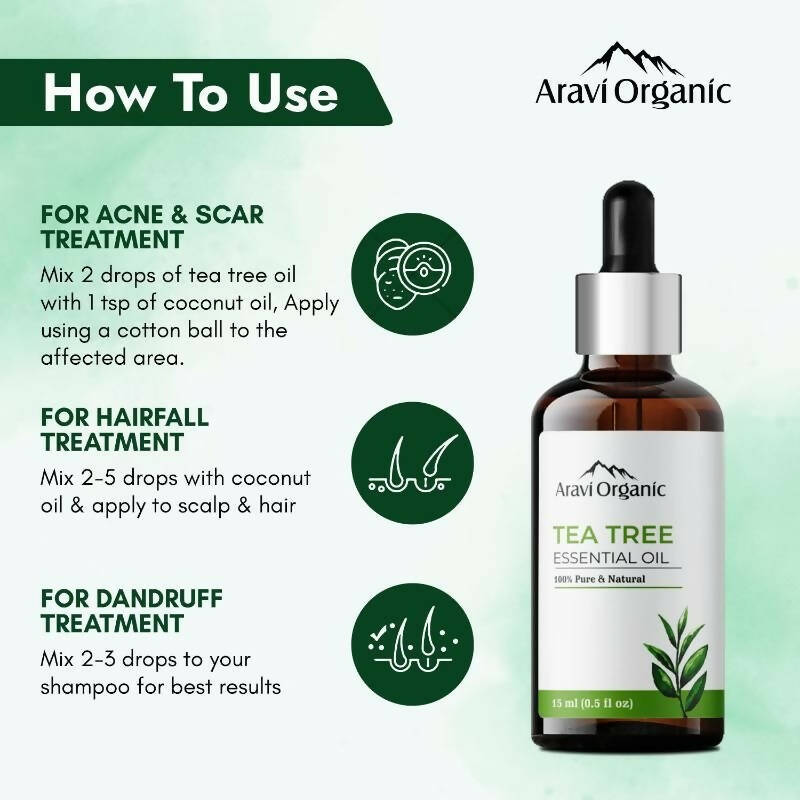 Aravi Organic Tea Tree Essential Oil - Distacart