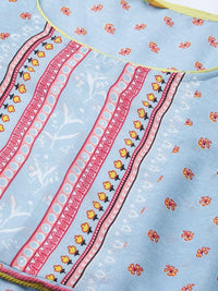 Thumbnail for AURELIA Women Blue & Red Printed A-Line Dress