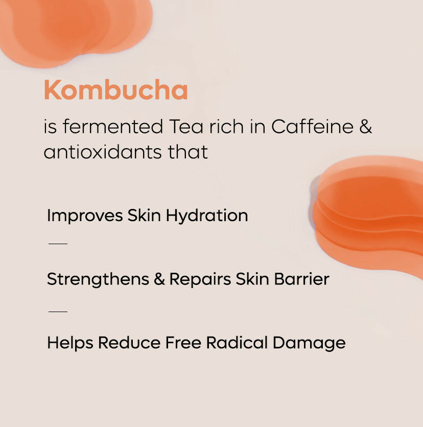 mCaffeine 4% Niacinamide Hydrogel Under Eye Patches with Kombucha Tea - Pigmentation & Brightening