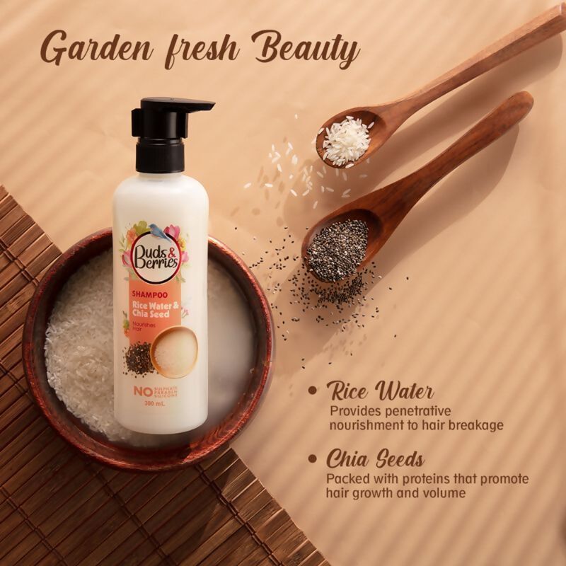 Buds & Berries Rice Water & Chia Seed Shampoo - Distacart