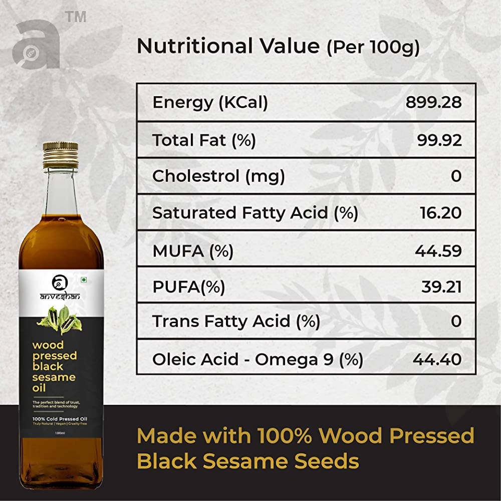 Anveshan Wood Pressed Black Sesame Oil