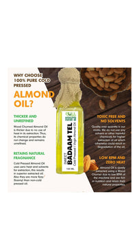 Thumbnail for Shuddh Natural Almond Oil Sweet Cold Pressed Baby Massage Oil - Distacart