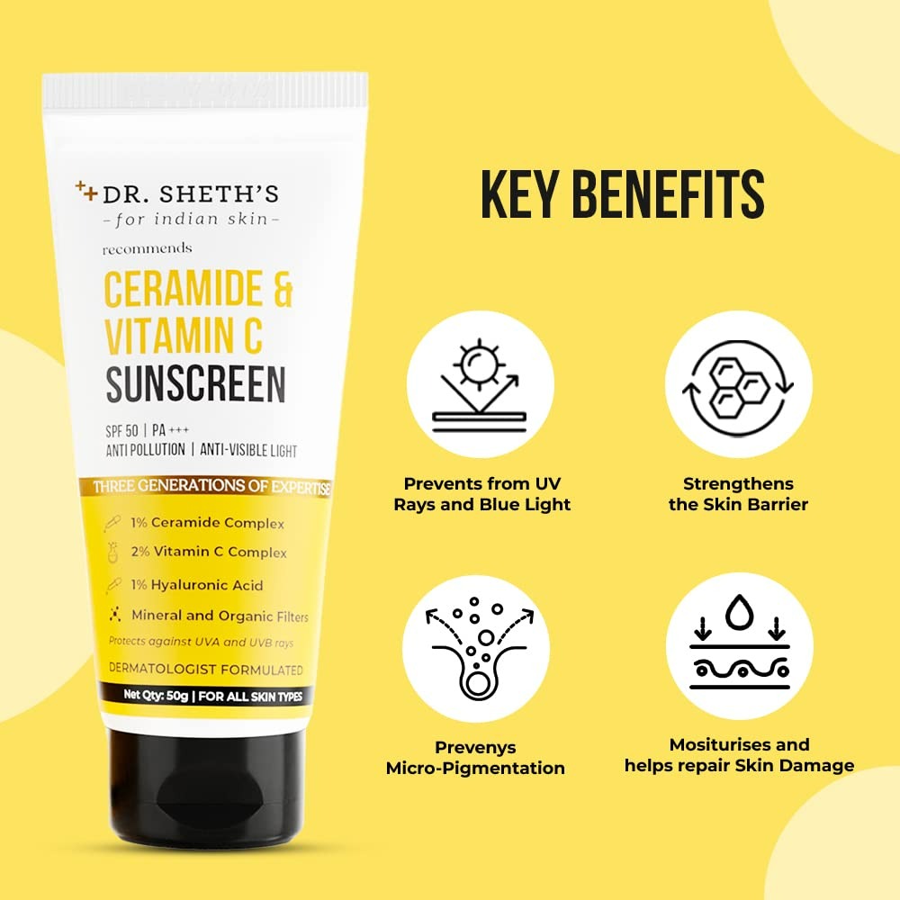 Dr. Sheth's Ceramide & Vitamin C Sunscreen - Distacart