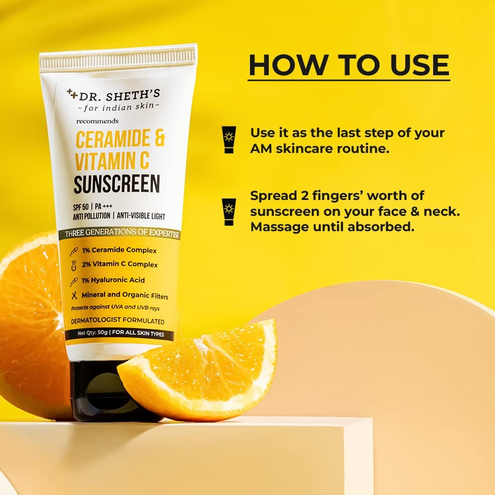 Dr. Sheth's Ceramide & Vitamin C Sunscreen - Distacart