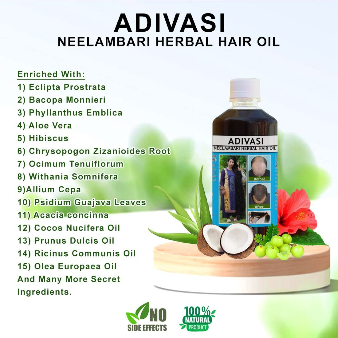 Neelambari Ayurvedic Hair Care Adivasi Herbal Hair Oil - Distacart