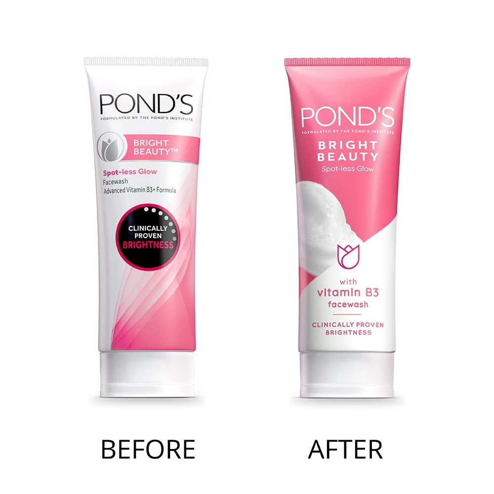 Ponds Bright Beauty Spot-less Glow Face Wash - Distacart