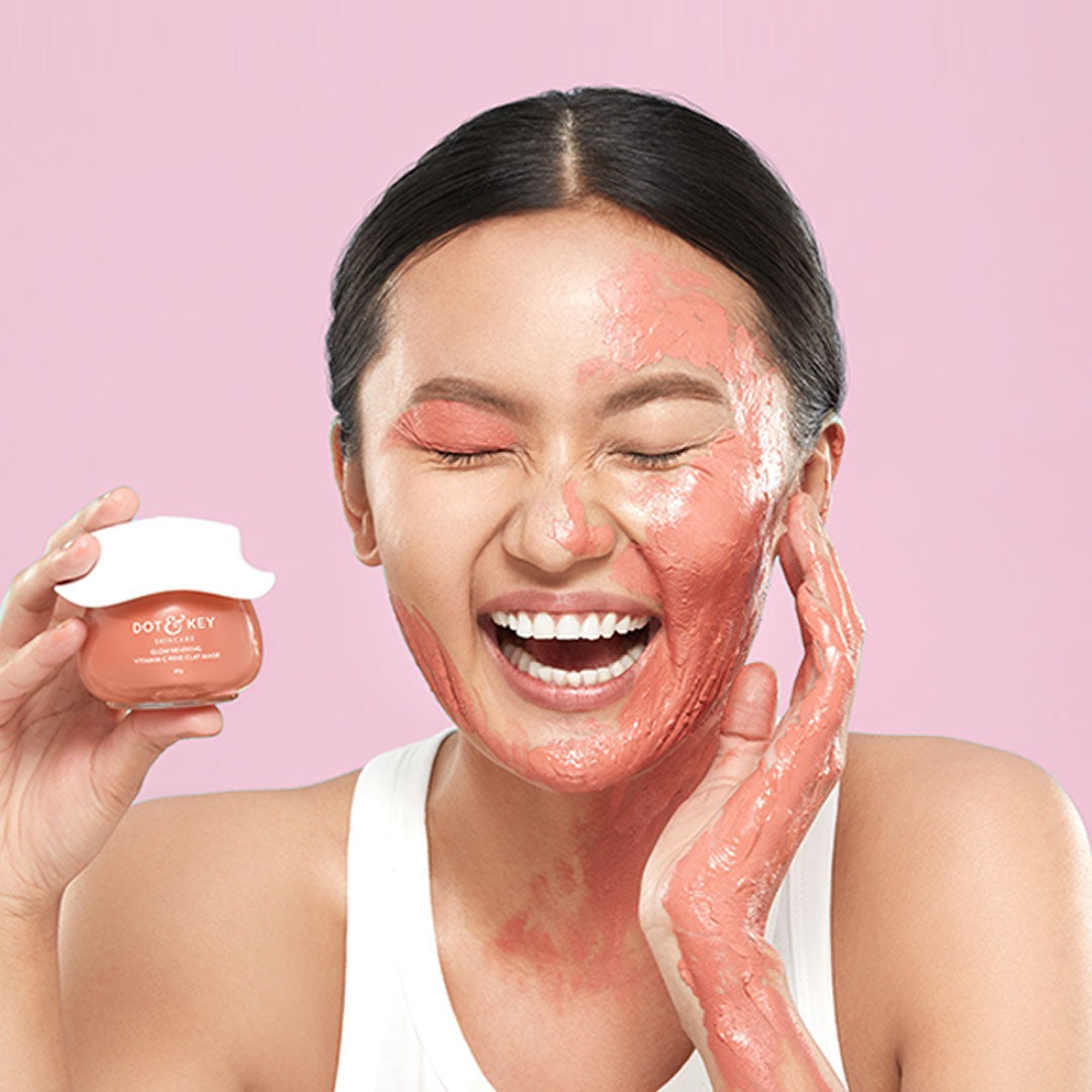 Dot & Key Glow Reviving Vitamin C Pink Clay Face Mask - Distacart