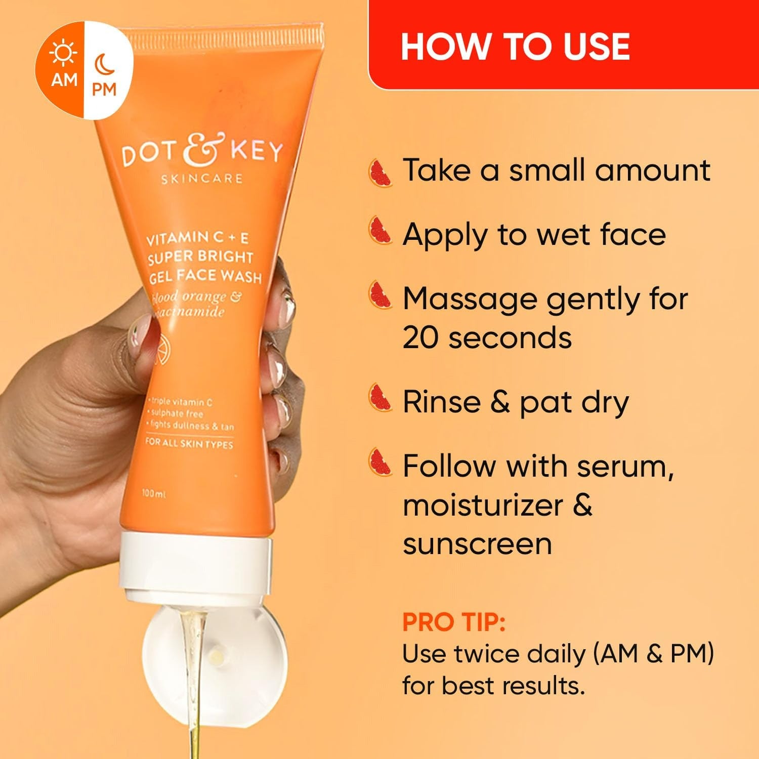 Dot & Key Vitamin C+E Super Bright Gel Face Wash - Distacart