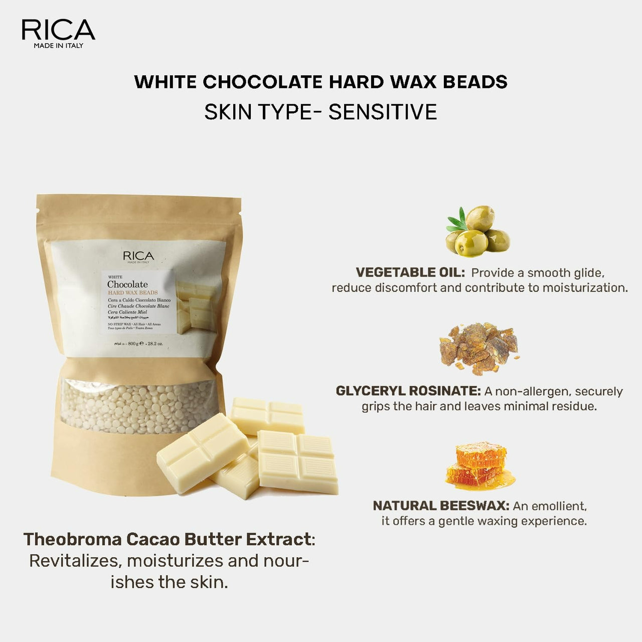 Rica White Chocolate Brazilian Hard Bead Wax - Distacart