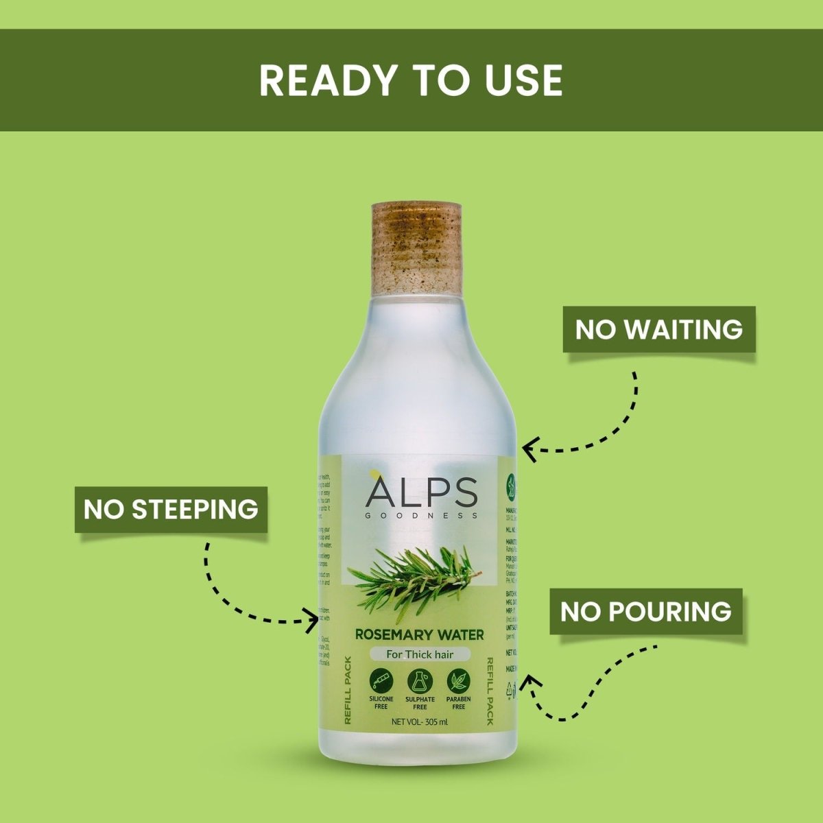 Alps Goodness Rosemary Water for Hair Regrowth - Distacart