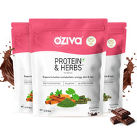 Thumbnail for OZiva Protein & Herbs for Women - Protein Powder to Reduce Body Fat, Manage Weight & Metabolism, No Added Sugar - Distacart